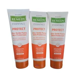 NEW Pack 3 Medline Remedy Clinical Z-Guard Skin Protectant Paste 4oz Tube